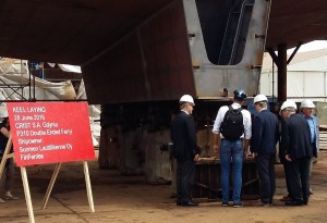 Keel laying ceremony ...